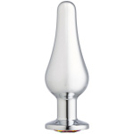 Cloud 9 Novelties Gems Silver Chrome Tall Plug - Large