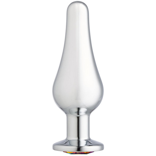 Cloud 9 Novelties Gems Silver Chrome Tall Plug - Large