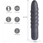 Lola 10 Function Vibrating Twisty Bullet - Black
