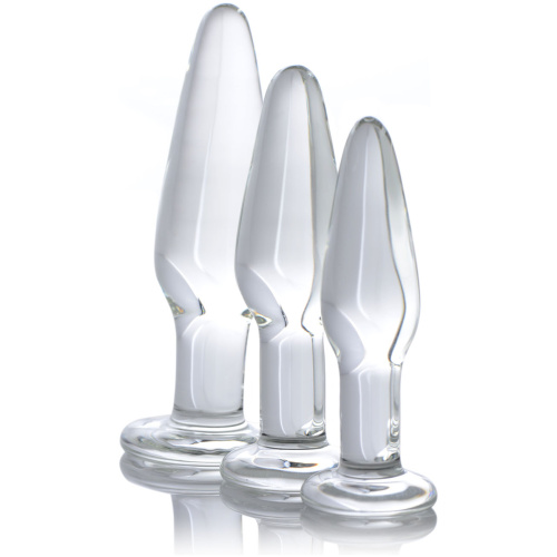 Dosha 3 Piece Glass Anal Plug Kit