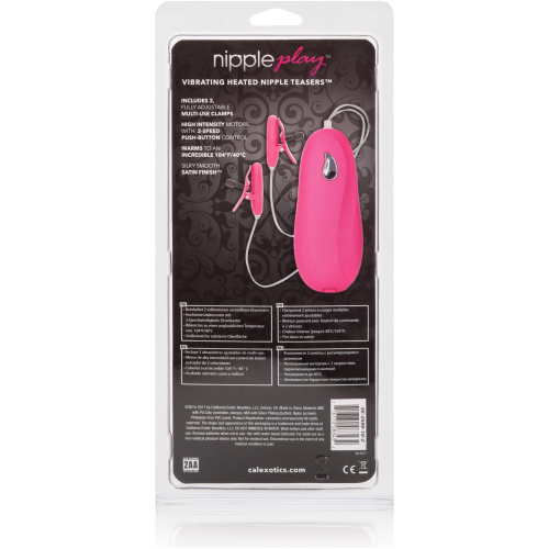 Vibrating Heated Nipple Teasers - Pink
