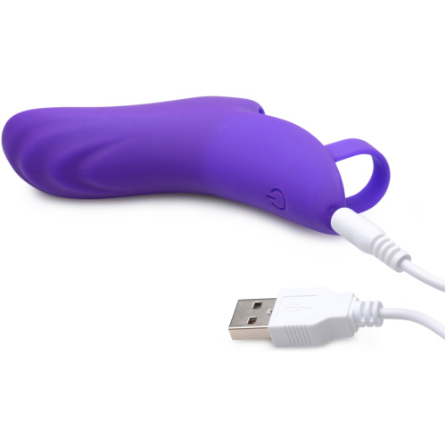 7x Finger Bang Her Pro Silicone Vibrator - Purple