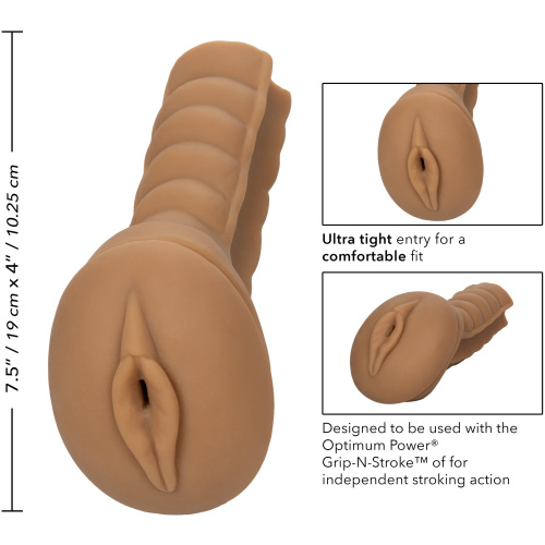 Optimum Power Grip-N-Stroke Replacement Sleeve - Brown