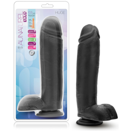 Au Natural - Bold - Huge - 10.5 Inch Dildo - Black