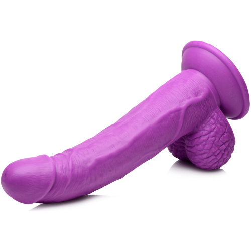 Pop Pecker 7.5 Inch Dildo With Balls - Purple