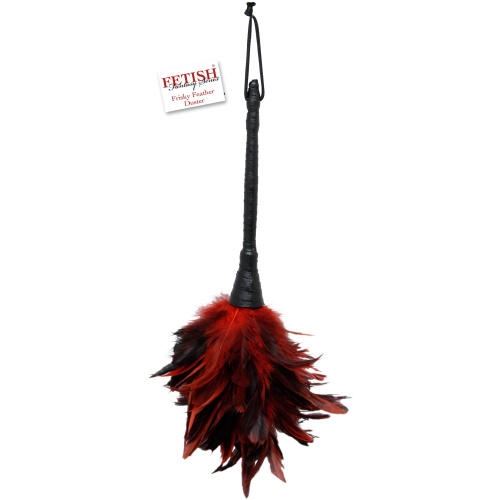 Fetish Fantasy Series Frisky Feather Duster - Red/ Black