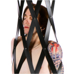 Hanging Rubber Strap Cage - Black