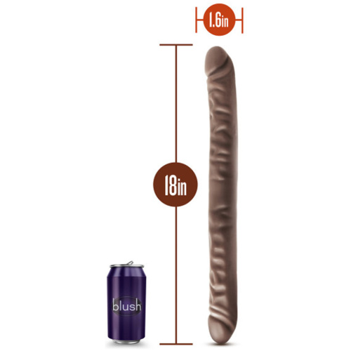 Dr. Skin - 18 Inch Double Dildo - Chocolate