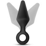 Anal Adventures Platinum - Silicone Loop Plug -  Medium - Black