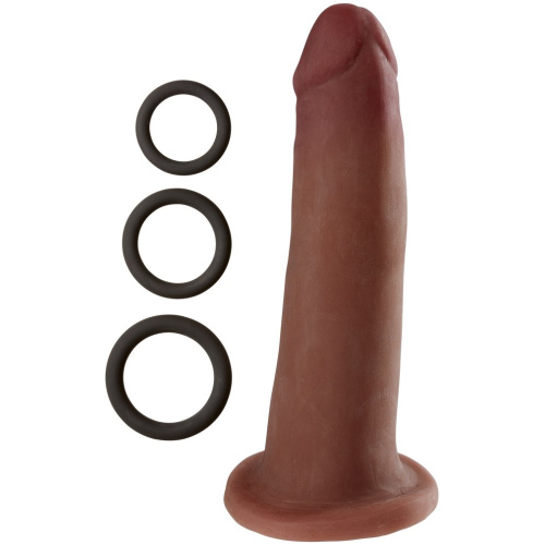 Cloud 9 Novelties Dual Density Real Touch 7 Inch With No Balls - Brown