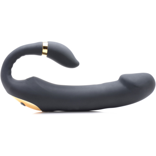 10x Pleasure Pose Come Hither Silicone Vibe With Poseable Clit Stim