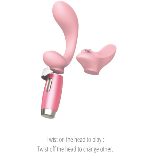 Perks Ex-3 Dual Vibrator and Clitoral Stimulator - Pink