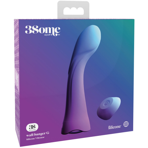 Threesome Wall Banger G Silicone Vibrator - Purple