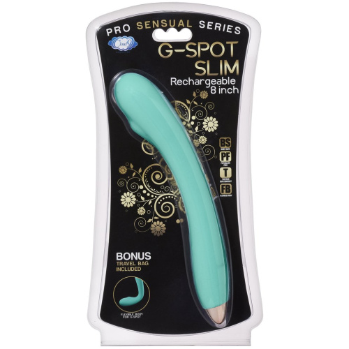 Cloud 9 Novelties G-Spot Slim 8 Inch Flexible Body Vibrator - Teal