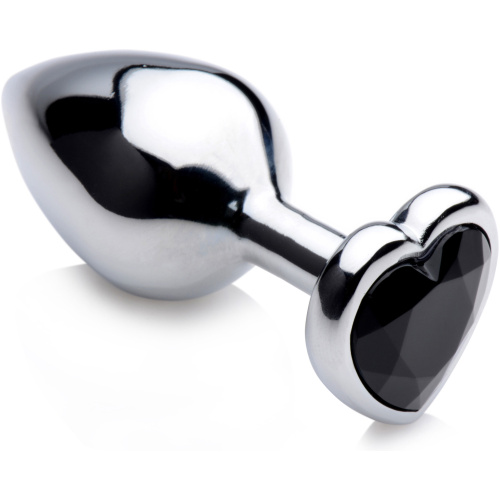 Black Heart Gem Anal Plug - Medium