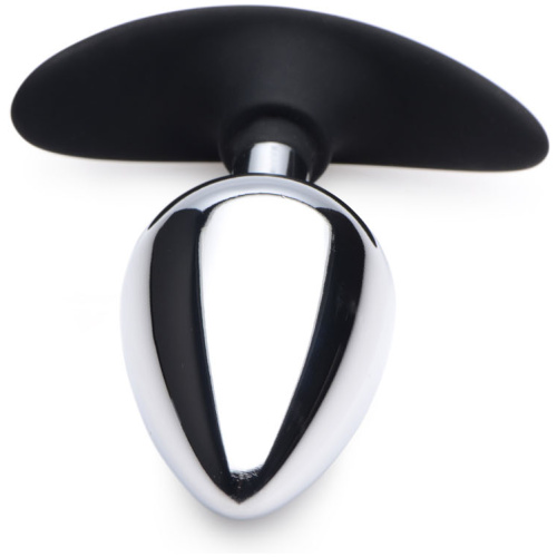 Dark Invader Metal and Silicone Anal Plug - Large