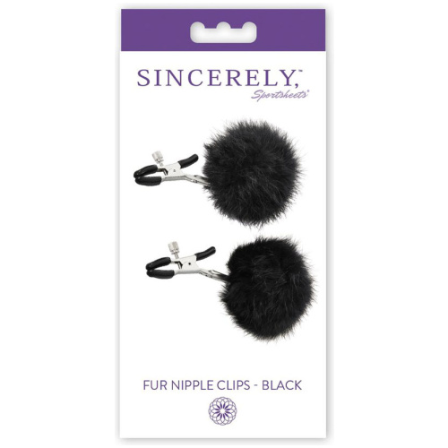 Sincerely Fur Nipple Clips - Black