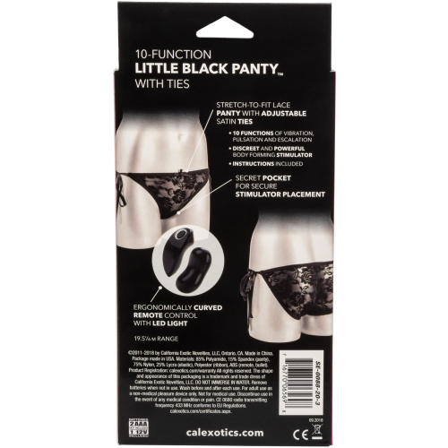 Remote Control 10-Function Little Black Panty - Panty