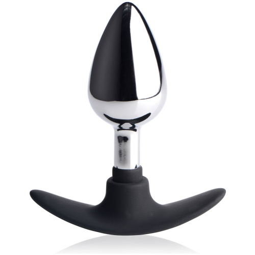 Dark Invader Metal and Silicone Anal Plug - Medium
