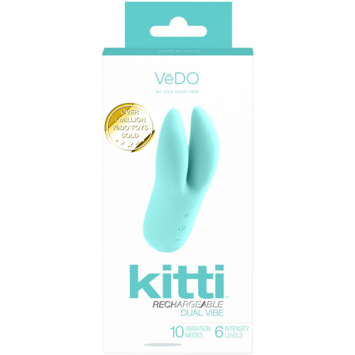 Kitti Rechargeable Dual Vibe - Tease Me Turquoise