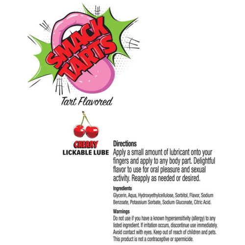 Smack Tarts Lube 3ml Pouch Display 36pc - Sour Cherry