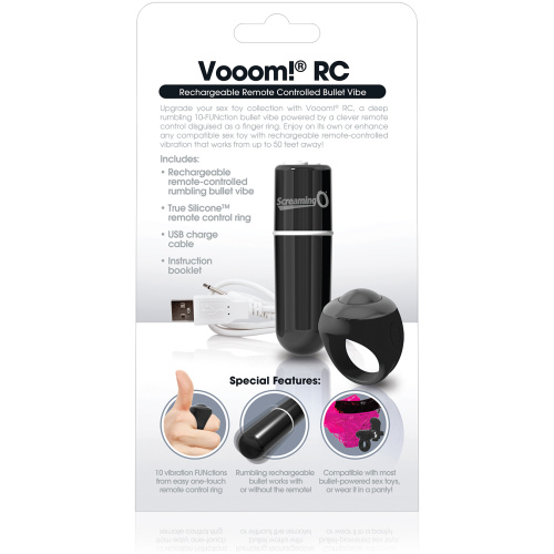 Charged Vooom Remote Control Bullet - Black