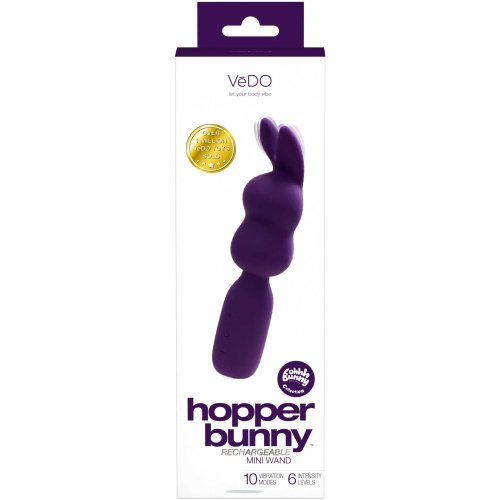 Hopper Bunny Rechargeable Mini Wand - Deep Purple