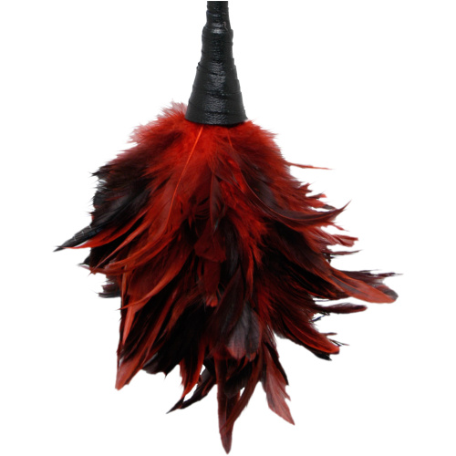 Fetish Fantasy Series Frisky Feather Duster - Red/ Black