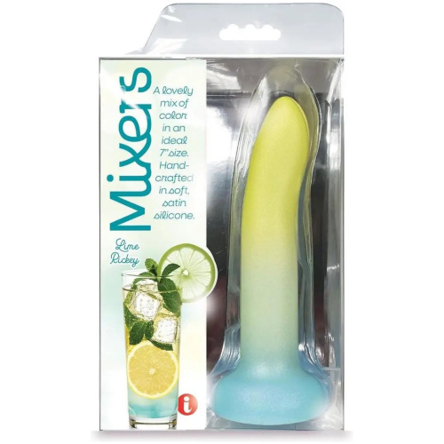 Mixers Lime Rickey 8" Dildo - Yellow Mint Blue