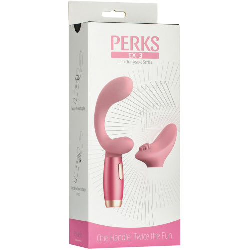 Perks Ex-3 Dual Vibrator and Clitoral Stimulator - Pink