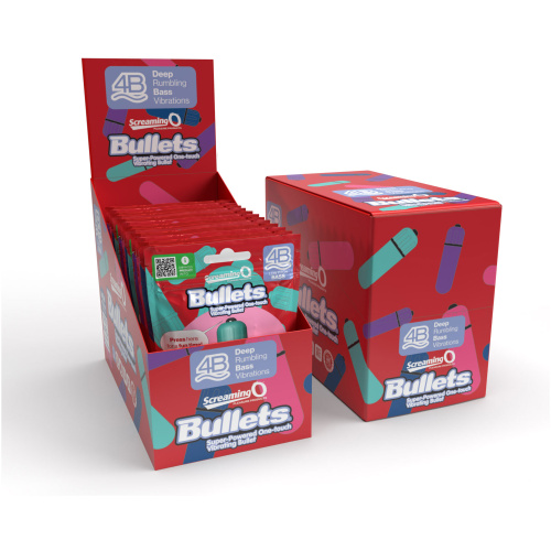 Screaming O 4b - Bullet - Super Powered One Touch  Vibrating Bullet - Display - Assorted