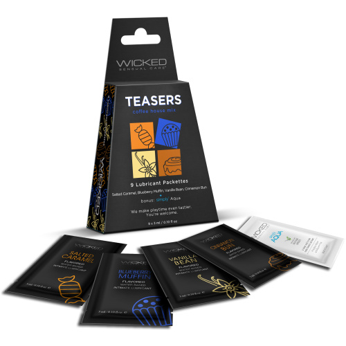 Teasers Coffee House Mix - 9 Lubricant Packettes - 2 Each