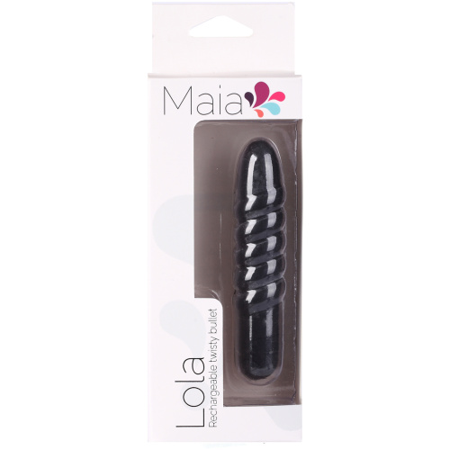 Lola 10 Function Vibrating Twisty Bullet - Black