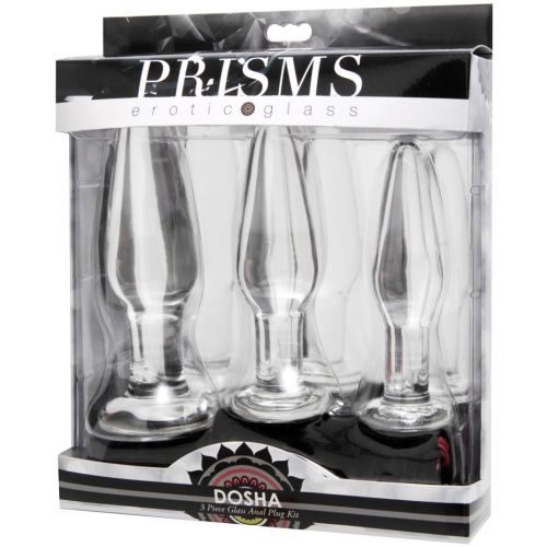 Dosha 3 Piece Glass Anal Plug Kit