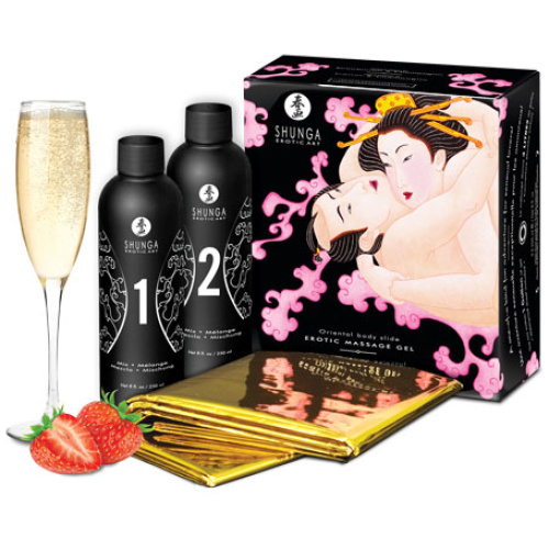 Oriental Body - to - Body - Massage Gel -  Champagne & Strawberries