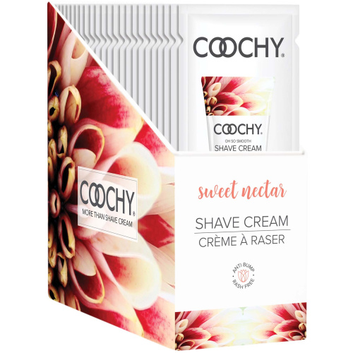 Coochy Shave Cream - Sweet Nectar - 15 ml Foils 24 Count Display