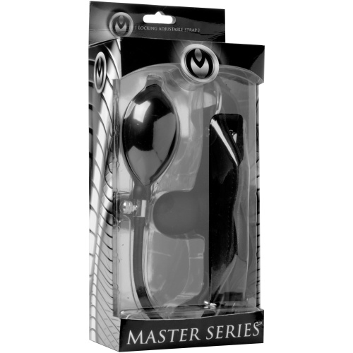 Silencer Inflatable Locking Penis Gag - Black
