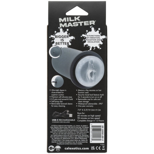 Milk Master Grip-N-Stroke Pussy - Grey