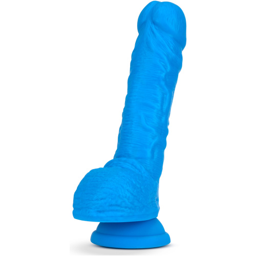Neo - 9 Inch Dual Density Dildo - Neon Blue