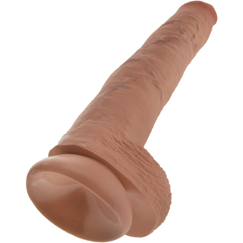 King Cock 14" Cock With Balls - Tan