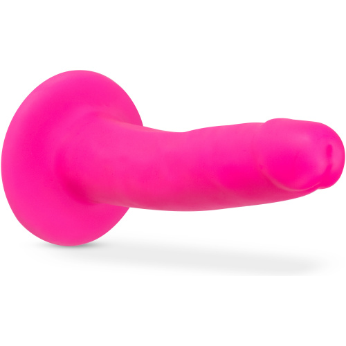 Neo Elite - 6 Inch Silicone Dual Density Cock - Neon Pink