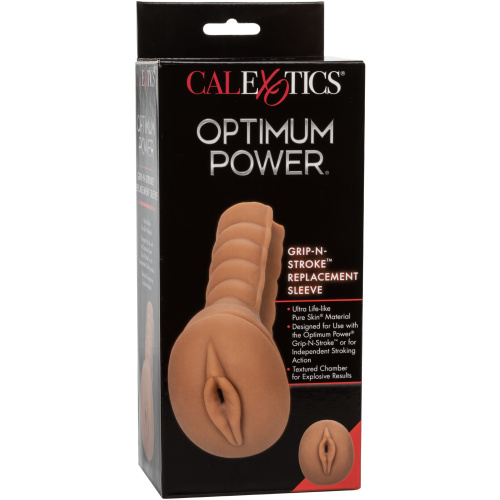 Optimum Power Grip-N-Stroke Replacement Sleeve - Brown
