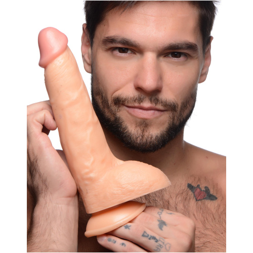 Beefy Brad 9 Inch Dildo With Balls - Light