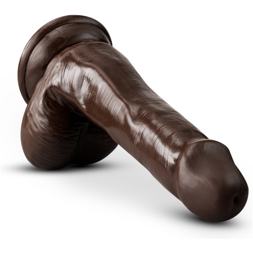 Dr. Skin Plus - 6 Inch Posable Dildo With Balls - Chocolate