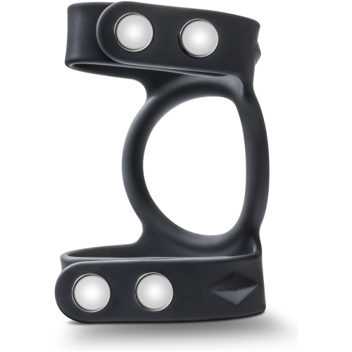 Performance - Vs8 - Silicone Double Cock & Ball Strap - Black