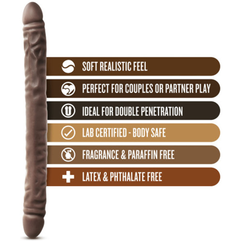 Dr. Skin - 18 Inch Double Dildo - Chocolate