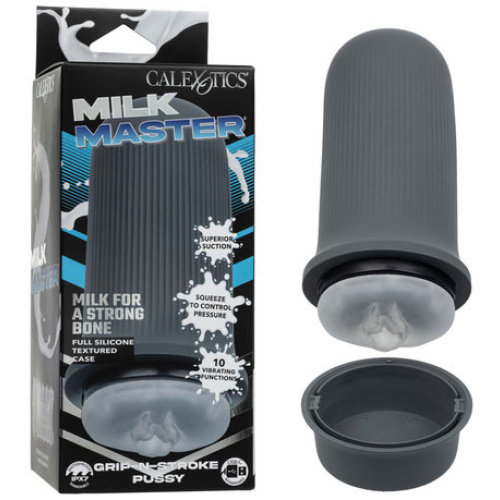 Milk Master Grip-N-Stroke Pussy - Grey