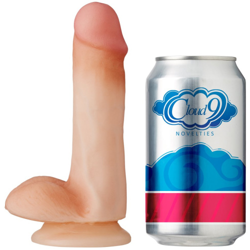 Cloud 9 Novelties Dual Density Real Touch 6 Inch With Balls - Flesh