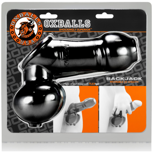 Sackjack Wearable Jackoff Sheath - Black