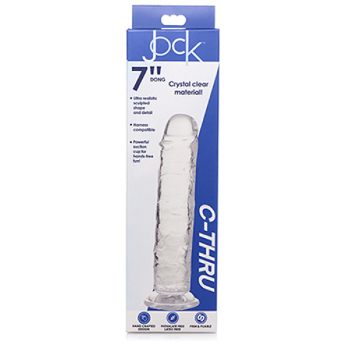 Jock C - Thru 7 Inch Clear Tpe Dildo